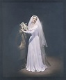 Fashion illustration (Patricia Tuckwell in bridal dress), circa 1940 ...