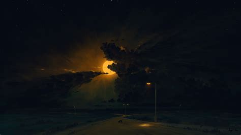 Midnight Moon HD Wallpaper | Background Image | 1920x1080