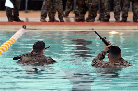 Soldiers Perform Combat Water Survival Test Article The United