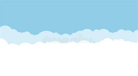 Blue Sky And White Clouds Background Vector Illustration Stock Vector