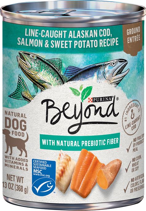 It is highly digestible, high in protein, moderate fat & low carbohydrate, to help support intestinal health for your dog or puppy. PURINA BEYOND Ocean Whitefish, Salmon & Sweet Potato Grain ...