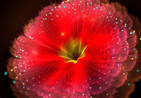 Fractal Digital Art Fractal Flower Red 21 By Lilia D Flower Red