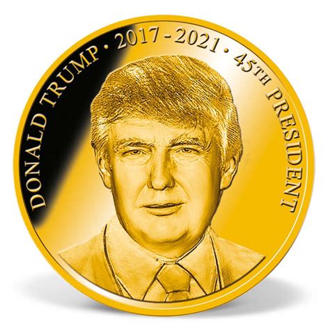President Donald Trump Commemorative Coin Gold Layered Gold