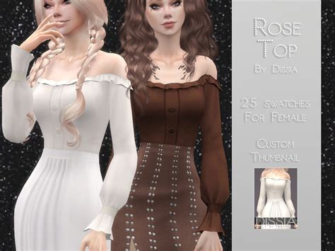 Rose Top By Dissia From Tsr • Sims 4 Downloads