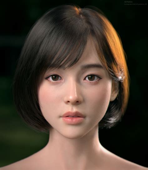 Artstation Digital Art Girl Model Face Character Modeling Vrogue