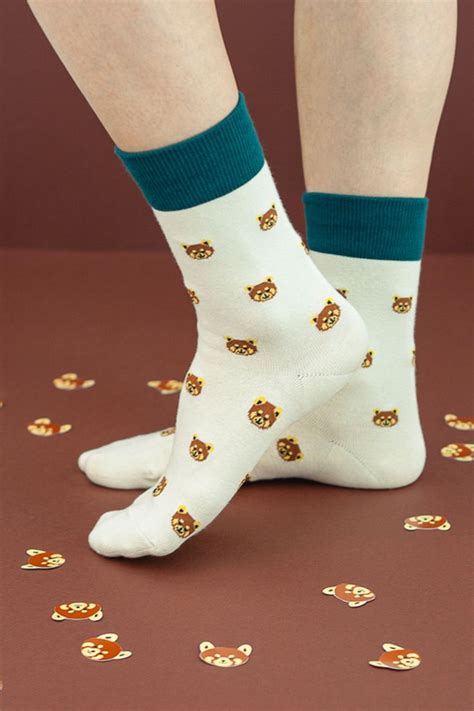 Durable Socks Fun Socks Patterned Socks Red Panda Casual Socks