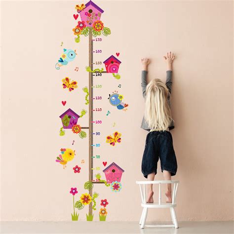 Tuscom Height Growth Chart Decal Child Height Wall Sticker