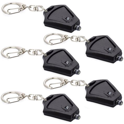 Finware 5 Pack Mini Led Keychain Flashlight Ultra Bright Key Ring