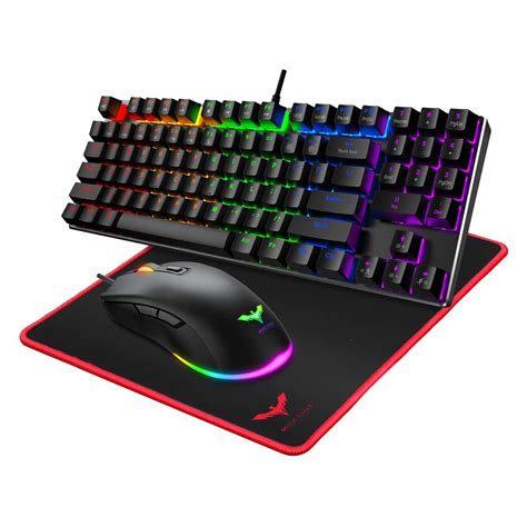 Havit Kb486l Mechanical Keyboard Mouse And Mouse Pad Combo With 89 Keys