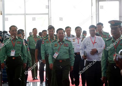 Myanmars Army Commander Senior Gen Min Editorial Stock Photo Stock