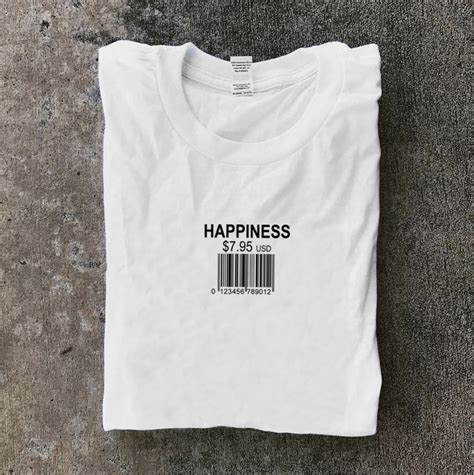 Happiness Long Sleeve Barcode T Shirt Kyc Vintage