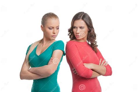 two angry women stock image image of facial crossed 32742461