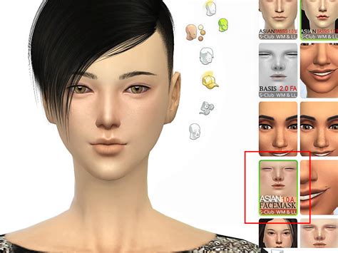 The Sims Resource S Club Wmll Ts4 Asian Facemask10