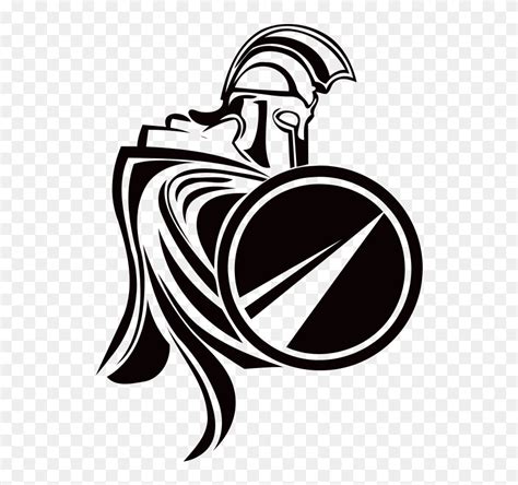 Spartan Clipart Black And White Spartan Transparent Png Download