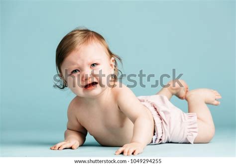 Crawling Baby Girl Crying On Floor Stock Photo 1049294255 Shutterstock