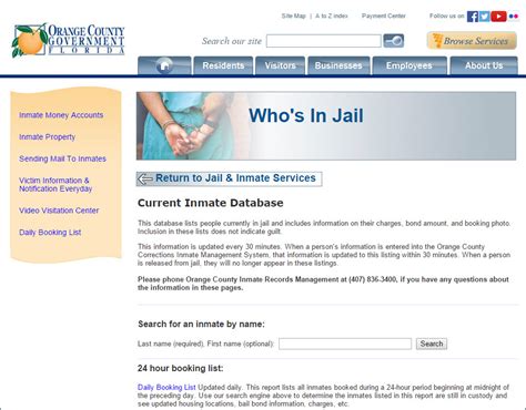 Orange County Florida Inmate Lookup