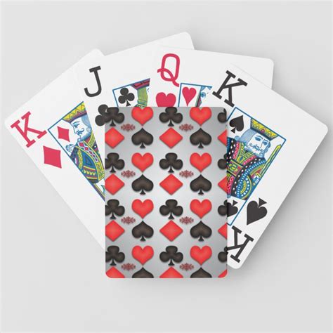 Hearts Diamonds Clubs Spades Playing Cards Pattern