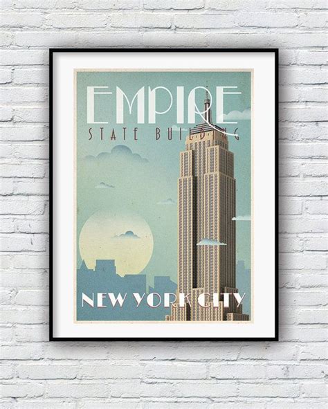 New York Print A Retro Art Deco Styled New York City Poster