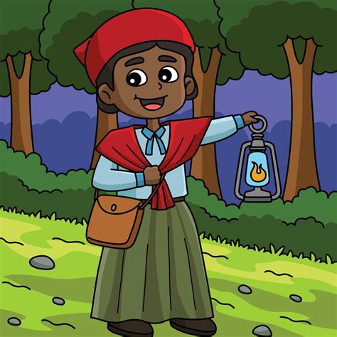 Harriet Tubman Of Juneteenth Colored Cartoon 25376463 Vector Art At