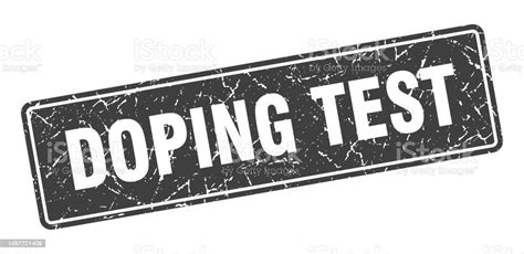 Doping Test Stamp Doping Test Vintage Black Label Sign Stock