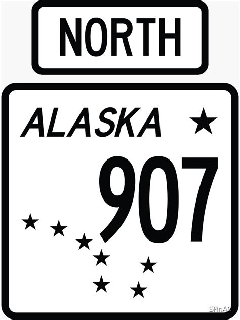 Alaska State Route 907 Area Code 907 Sticker For Sale By Srnac