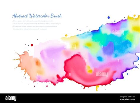 Multicolor Splash Watercolor Paint Blot Template For Your Designs