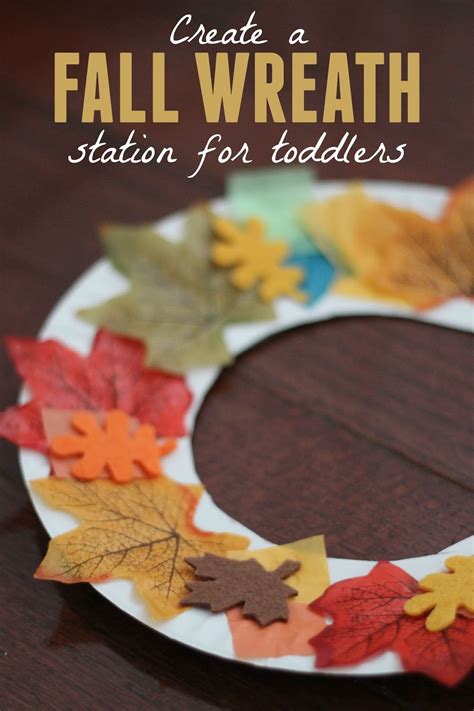 Toddler Approved Fall Wreath Making Station For Toddlers