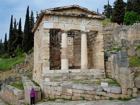 Archaic Temples Athenian Treasury Delphi Greece 510 Bc The