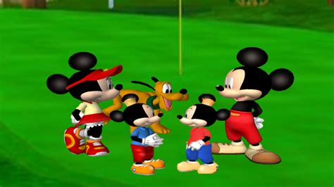 disney golf morty and ferdie reunited along with mickey pluto and minnie mickey and