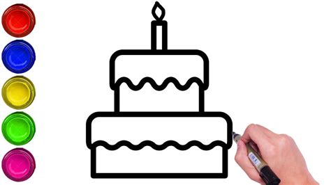 Up next, draw a dollop of frosting on top of the cake piece like so and then proceed to step three. HOW TO DRAW BIRTHDAY CAKE FOR KIDS | HOW TO DRAW CAKE STEP ...