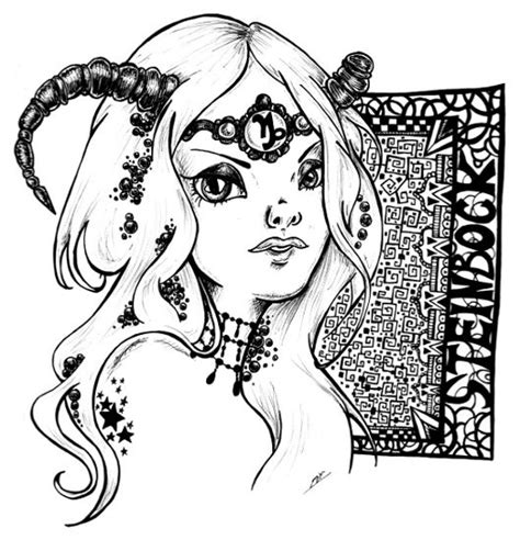 Capricorn Zodiac Coloring Pages Coloring Pages