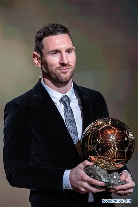 messi makes record of winning sixth ballon d or xinhua english news cn