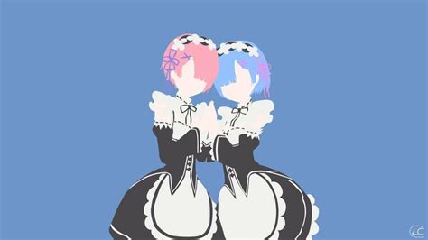 Ram And Rem Rezero Minimalist Anime By Lucifer012 On