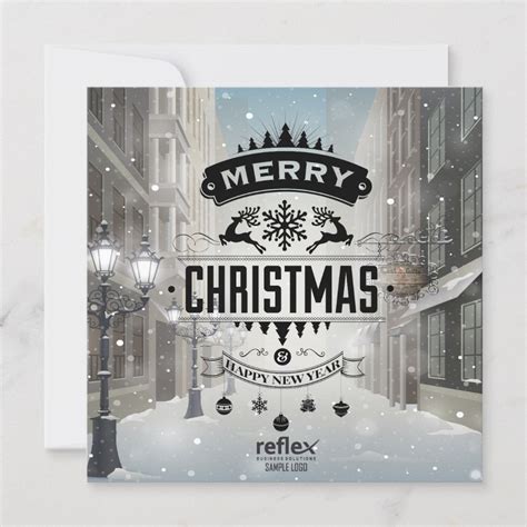 Corporate Christmas Cards With Business Logo Corporate Christmas