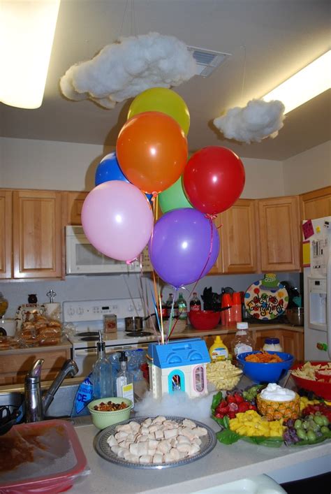 They come in a multitude of decorative choices. Disney-Pixar's UP birthday party decor - clouds made with ...