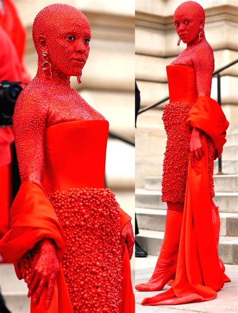 Doja Cat Stuns In All Red Look At Paris Fashion Week