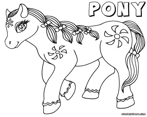 A young horse and a little bird. Pony coloring pages | Coloring pages to download and print