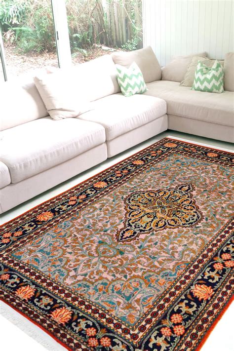 Teal Medallion Kashan Rug | Buy Wool rugs online | Rugsandbeyond