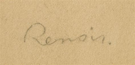 Pierre Auguste Renoir Pencil Drawing On Paper