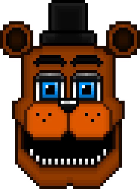 Freddy Fazbear Pixel Art Head