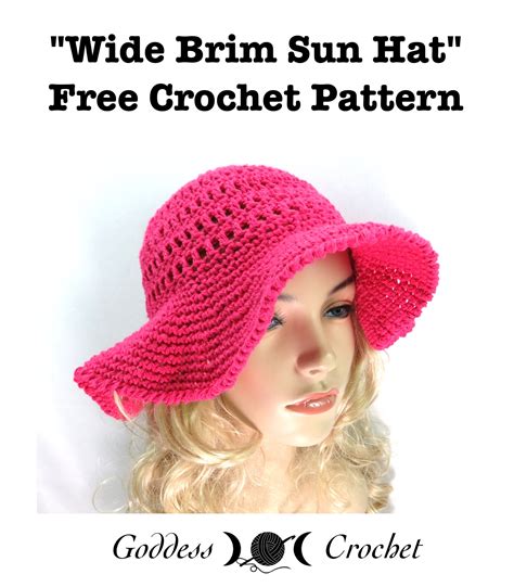 Wide Brim Sun Hat Crochet Pattern Free Crochet Pattern Crochet Hat