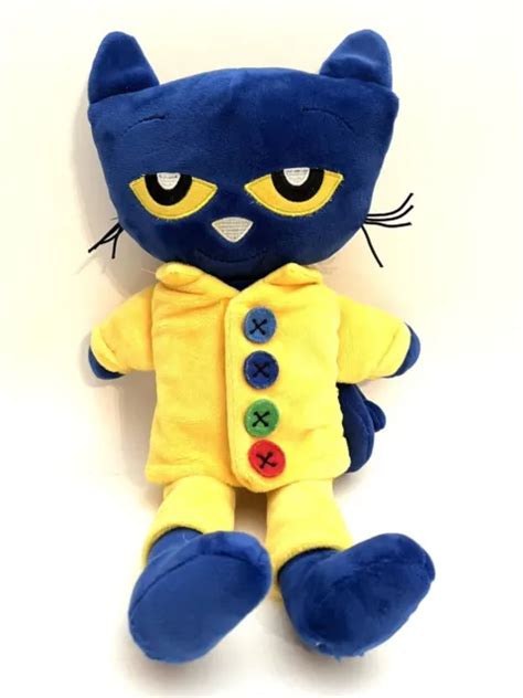 Zoobies Pete The Cat Book Buddies Plush Pajama Day Storybook Stuffed