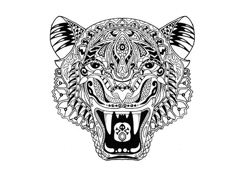 Mandala Tiger Face Coloring Play Free Coloring Game Online