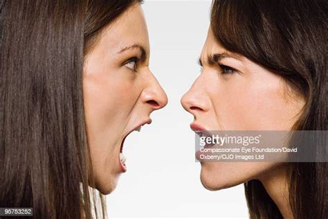 Side Profile Woman Yelling Photos And Premium High Res Pictures Getty