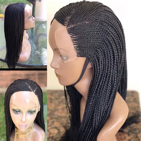Braided Cornrow Wig Made To Order Neatly And Tightly Etsy Wigs