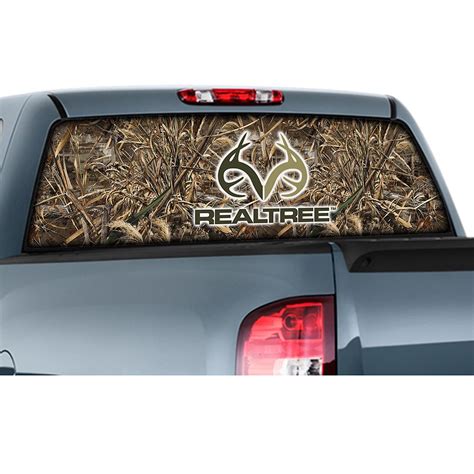 Camowraps Rear Window Graphic With Realtree Logo And Realtree Max 5