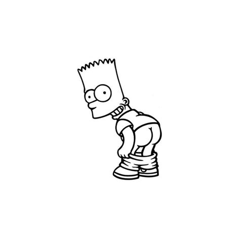 Simpsons Bart Butt Cutout Decal Old School Tattoo Designs Trippy