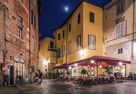 Lucca Tuscany Italy At Night Photograph By Alexandre Rotenberg Fine