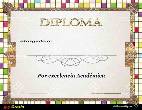 Plantilla Para Diploma De Reconocimiento A La Excelencia Lista Para