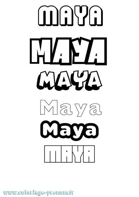 Maya Name Coloring Page